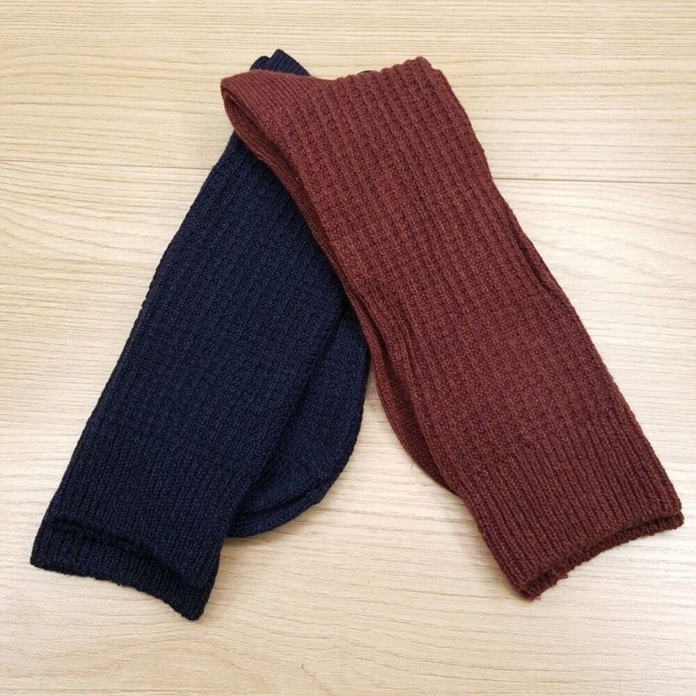 CALVIN KLEIN Mens Crew Dress Socks Black Burgundy Boot Crew Sweater Knit Logo